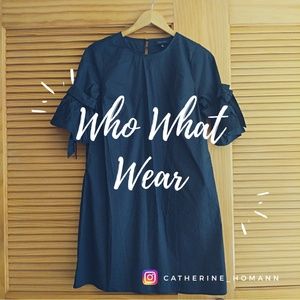 Who What Wear - Cotton Bow Sleeve Mini Dress - S